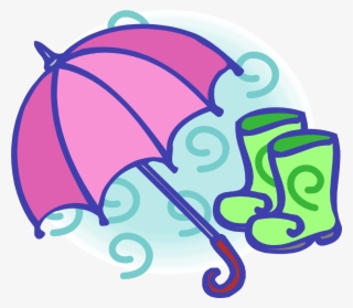 Red Green Rain 1956 1706 Transprent Png Free Download - Umbrella And Rainboots Clipart #4724164
