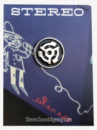 Stereo 45 Chrome & Black Enamel Pin - Lapel Pin #4724872