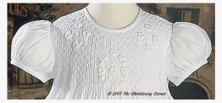 Hand Smocked Girls Family Christening Gown - Adelaide #4726929