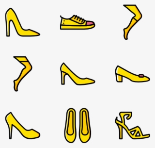 Woman Footwear - Yellow Shoes Icon #4727364