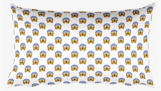 Emoji Bed Pillow Face Screaming In Fear Just Emoji - Handbag #4729760