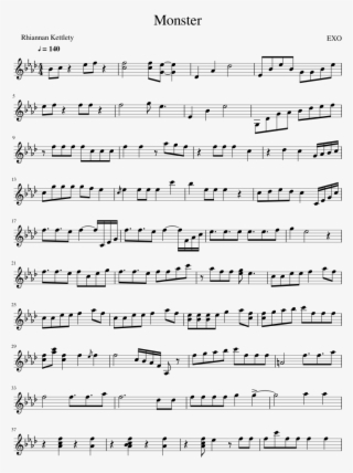 Monster Sheet Music Composed By Exo 1 Of 2 Pages - Amy Winehouse You Know I M No Good Piano #4730312