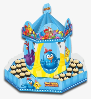 Bandeja Descartável Carrossel Galinha Pintadinha Parabéns - Galinha Pintadinha #4731476