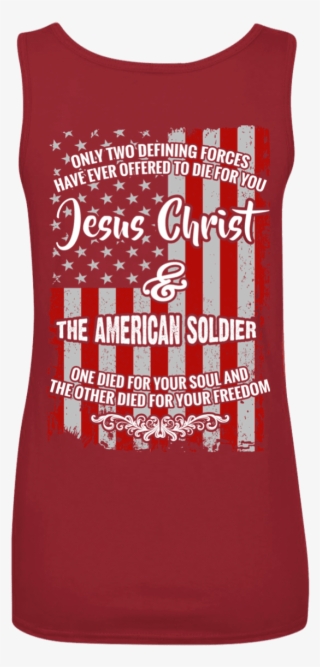 Jesus Christ And The American Soldier Tank Tops - Shirt #4732072