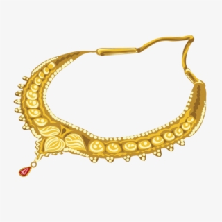 Gold Necklace Png Transparent Image - عروسة سكرابز توديع عزوبية #4737252