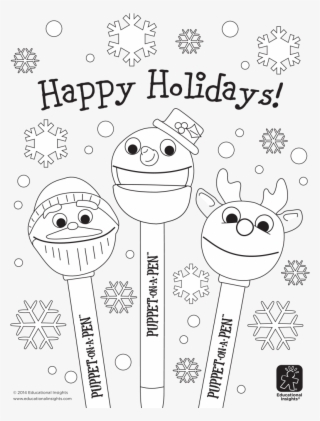 Artistic Happy Holidays Coloring Pages 4 #4737501