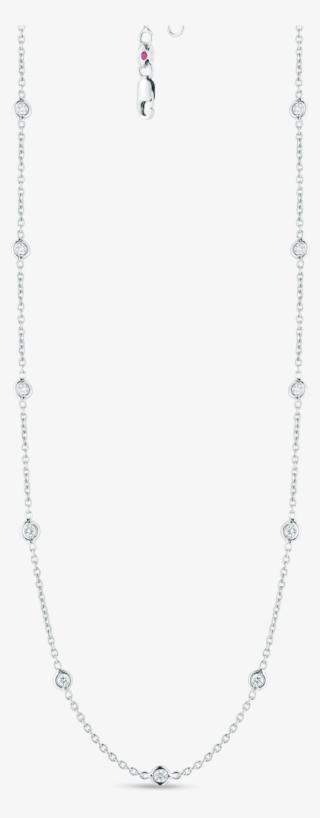 Roberto Coin Diamonds By The Inch 18k White - Roberto Coin Diamond Station Necklace #4737670