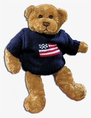 Gund Theodore Teddy Bear In Navy Sweater With American - Teddy Bear #4739799
