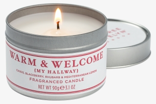 Warm & Welcome Travel Candle - Crabtree & Evelyn Champagne & Blue Iris Candle #4739861