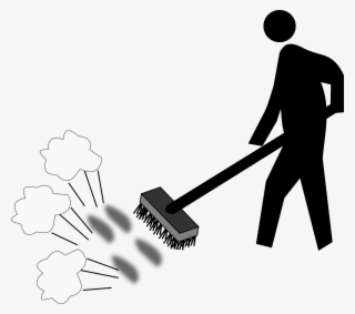 Clip Library Stock Png Black And White - Barrer El Polvo Dibujo #4742663