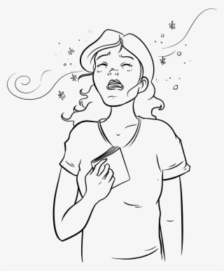 For Colds That Leave You Raw - Line Art #4742723