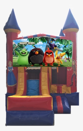 Combo Castle Front Slide Angry Birds $150 - Tangled #4743108