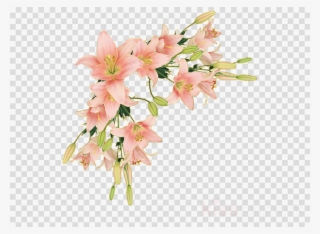 Download Flower Border Png Lily Clipart Floral Design - Flower Border Png Lily #4744398