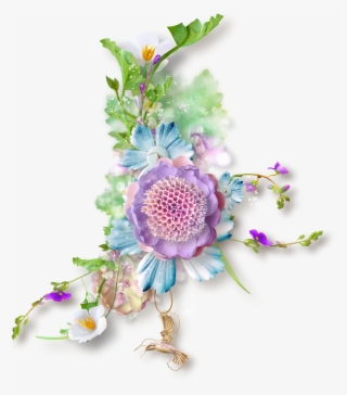 0 1f1c19 C85d151 Orig Flower Border Png, Wild Flowers, - Follaje Con Flores Png #4744568