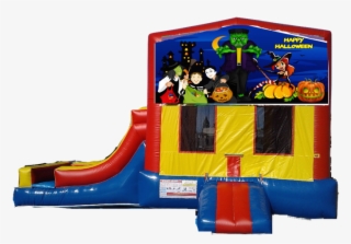 2 Lanes Side Slide Jumper Happy Halloween $180/day - Power Rangers #4745898