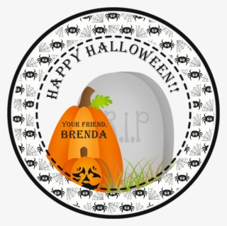 Tombstone Happy Halloween Stickers Or Favor Tags - Toe Tag #4746017