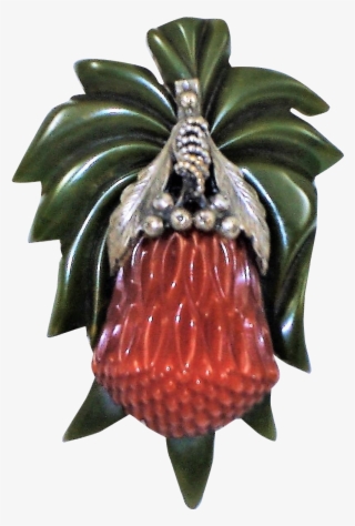 This Vintage 1930s Bakelite Carved Thistle Dress Clip #4746596