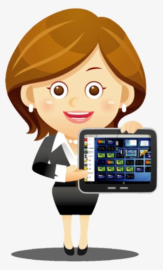 Teacher Using Technology Clipart #4749185