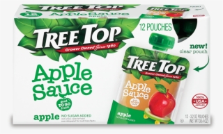 No Sugar Added Apple Sauce - Tree Top Apple Sauce - 12 Pack, 3.2 Oz Pouches #4750561