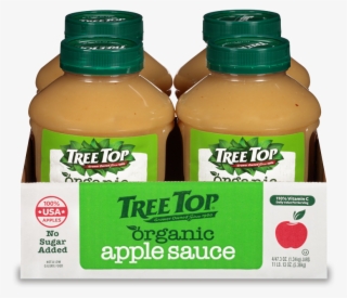 Organic No Sugar Added Apple Sauce Jar 4 Pack - Tree Top No Sugar Added Organic Apple Sauce 3.2 Oz. #4750637
