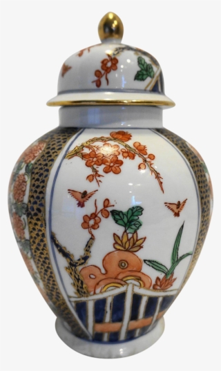This Is A Vintage Porcelain Ginger Jar, Hand Painted - Porcelain #4751056