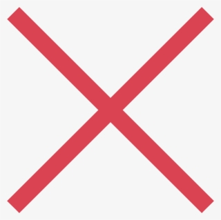 Open - Transparent Background Thin Red X #4751724