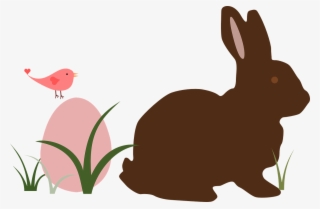 Grass Bird Easter Egg Bunny Png Image - Rabbit Silhouette #4753573