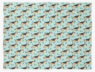 Floral German Shepherd Blanket - German Shepherd Dog Fleece Throw Blanket 50 X 60 #4760138