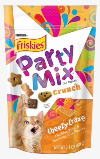 Friskies Party Mix Crunch Cheezy Craze Cat Treats - Party Mix Cat Food #4761910