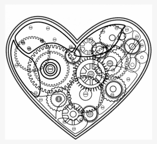 Grs2112 Gears Of My Heart - Gourmet Rubber Stamps Cling Stamps 3.25"x6.75"-the #4764295