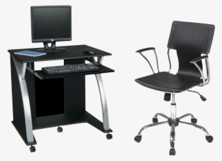 Office Star Saturn Computer Desk Black Pvc Veneer And - Scranton & Co Computer Desk In Black #4764363