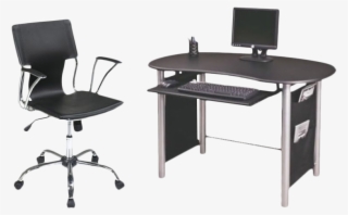 Office Star Saturn Multi-media Computer Desk And Dorado - Black Ethan Office Chair - Fabric By World Market #4764493