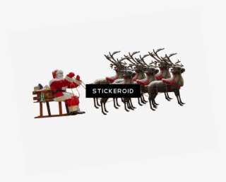 Santa Claus And Reindeer - Santa Claus Reindeer Png #4767563