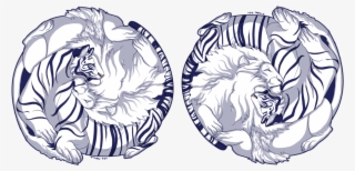 Evolution Design Lion Vs Tiger Tattoo 17 White By Tigon - Kuchiyose Tattoo #4769612