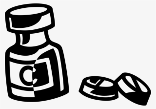 Vector Illustration Of Prescription Medicine Pill Bottle - Glass Bottle #4770518