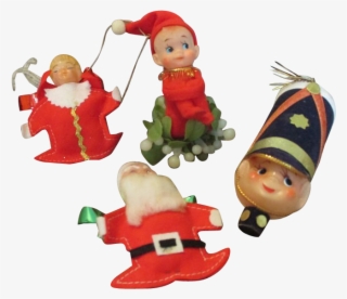 Group Of 5 Vintage Christmas Ornaments And Figures - Christmas Elf #4771160
