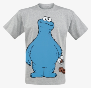 Sesame Street Cookie Monster Cookie Thief T Shirt Mottled - Tričko Nasa #4772960