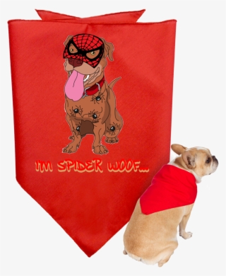 I'm Spider Woof Pitbull Doggy Bandanas - Customcat 3905 Doggie Bandana #4773773