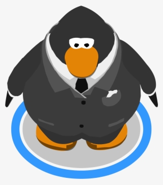 Gray Pinstripe Suit Ingame - Club Penguin Close Up #4776332