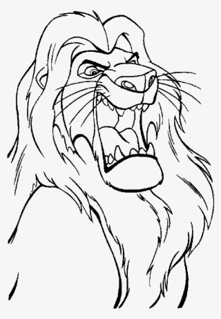 Lion King Angry Coloring For Kids - Lion King Coloring Pages #4776445