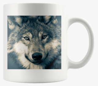 Wolf Head - White Mug - Animals In Nature High Quality #4777213