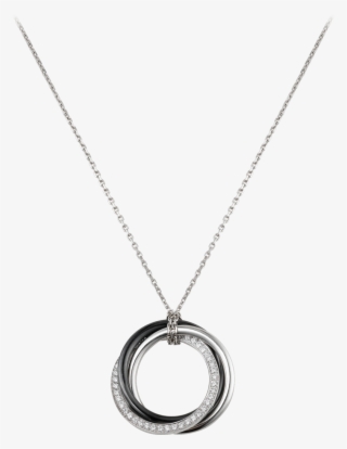 Trinity Necklacewhite Gold, Ceramic, Diamonds - Necklace #4777214