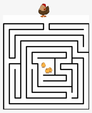 Hen And Chicks In A Labyrinth - Лабиринт Png #4778628