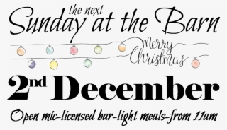 Sunday At The Barn - Editable December Calendar 2018 #4779889