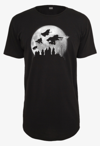 Monekers Full Moon Over Hogwarts T-shirt Urban Classics - 80s T Shirts #4781146