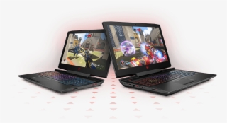Omen Laptops Open Facing Out With Game Screens #4781311