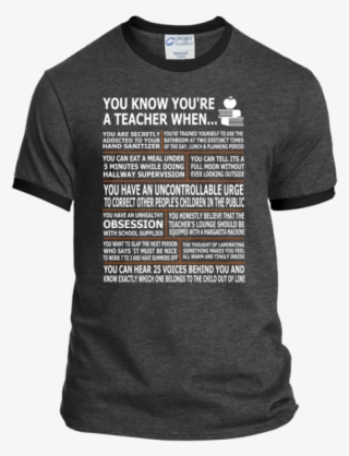 You Know You're A Teacher When Ringer Tee - Teach Love Inspire Teacher Ringer Tee #4781538