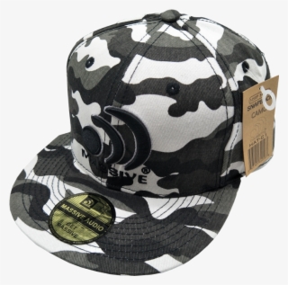 Black & White Camouflage Snapback Hat - Snapback Hats Black & White #4783782