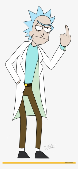 R&m Art,rick And Morty Art, R&m Арт, Рик И Морти Арт,rick - Rick Sanchez Flipping Off #4784737