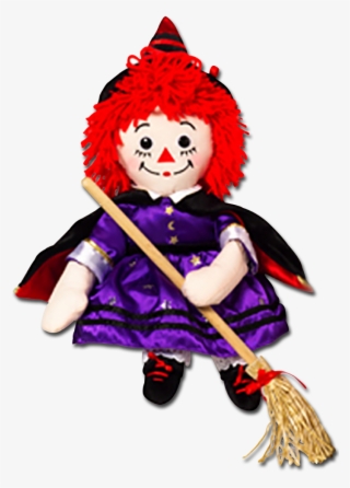 Halloween Raggedy Ann Witch With Broom Rag Doll - Raggedy Ann And Andy #4785159